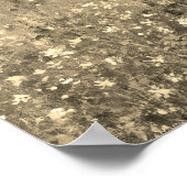 大型 ヴィンテージ ボタニカル ゴールド フィールド フローラル グリーン ポスター (角)