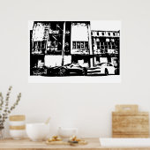 大型 – WRX Impreza Subbie付きスカイライン ポスター (キッチン)