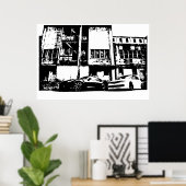 大型 – WRX Impreza Subbie付きスカイライン ポスター (ホームオフィス)