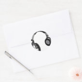 大型DJヘッドフォン ラウンドシール (封筒)