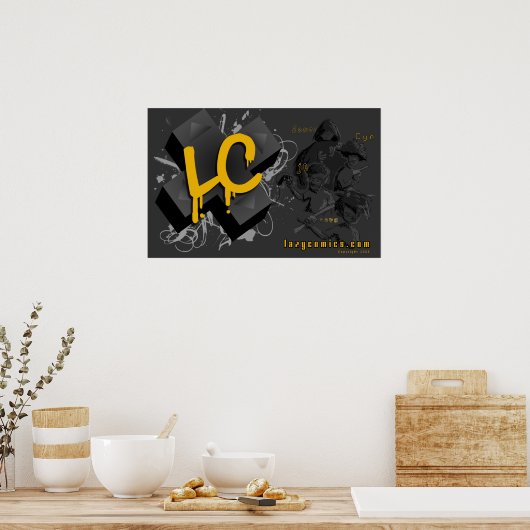 大型LC LazyComicsスケッチ ポスター (キッチン)