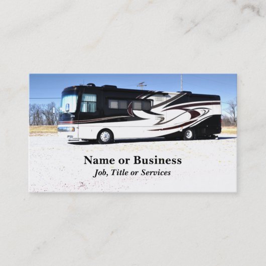 大型RVまたはレクリエーション車 名刺 (正面)