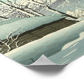 大塩野での雪降り積み – Hasui Kawase ポスター (角)