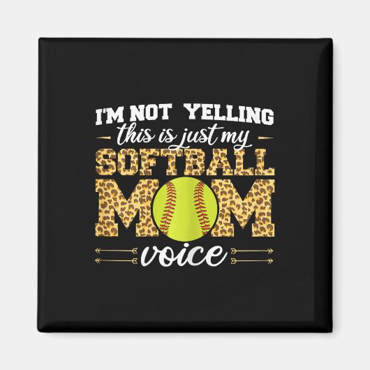 大声じゃないよ!優しいママの声 レオパード S マグネット (正面)