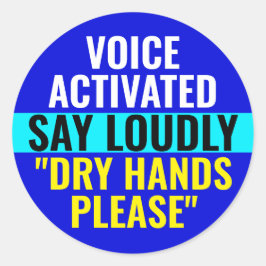 大声で乾いた手を言う – 音声起動 ラウンドシール