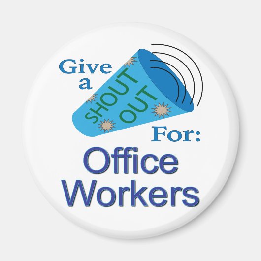 大声で会社員 マグネット (正面)