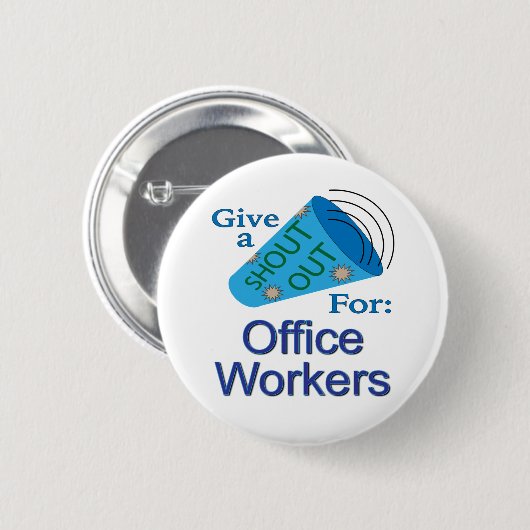 大声で会社員 缶バッジ (正面&裏面)