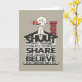 大声で叫ぶ カード (黄色い花)