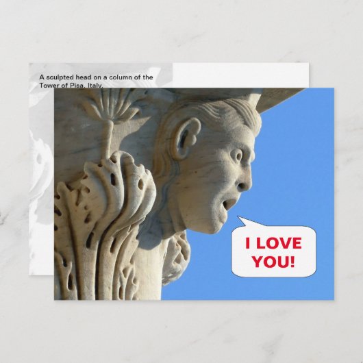 大声で叫べ！ – イタリア，ピサの塔 –  ポストカード (正面/裏面)