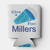 大声で叫んでビールを飲む 缶クーラー (裏面)