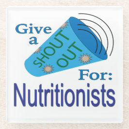 大声で栄養士 ガラスコースター