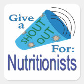 大声で栄養士 スクエアシール (正面)