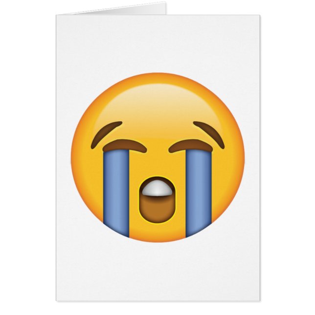 大声で泣き叫び顔- Emoji (正面)