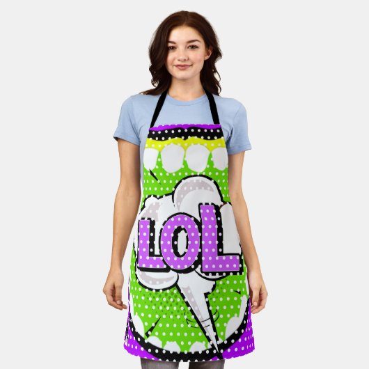 大声で笑う エプロン (着用した状態)