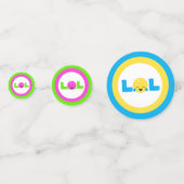 大声で絵文字を笑いカラフル出す コンフェッティ (正面)