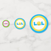 大声で絵文字を笑いカラフル出す コンフェッティ (裏面)