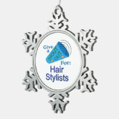 大声で美容師 スノーフレークピューターオーナメント (右)