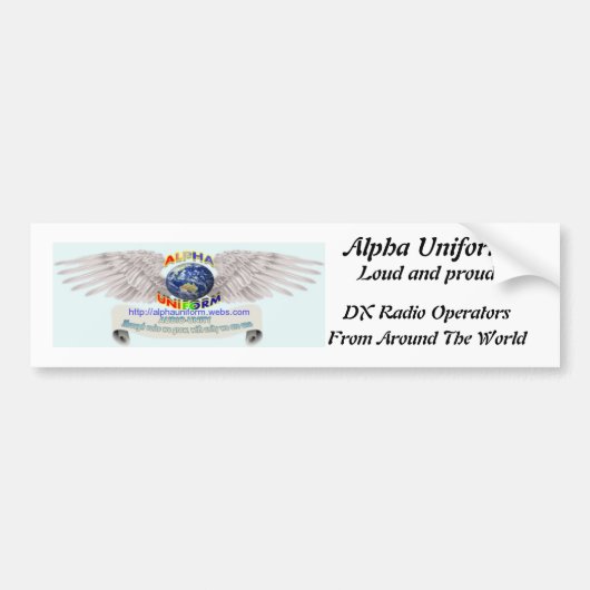 大声でAUの誇りを持ったなバンパーステッカー バンパーステッカー (正面)