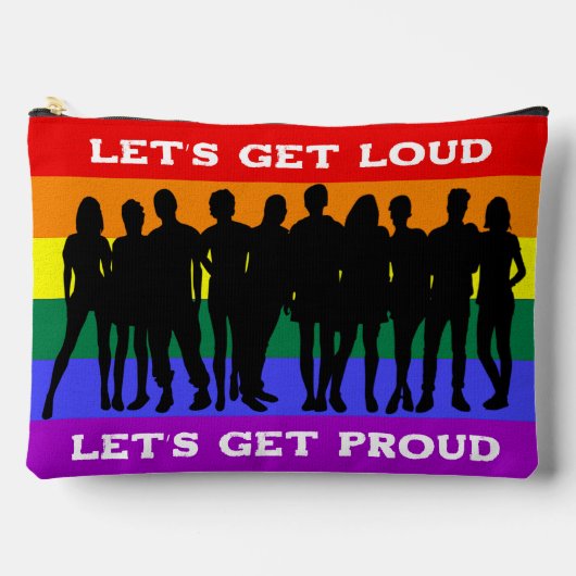 大声でLGBTQのプライドを得誇りを持ったよう アクセサリーポーチ (正面)