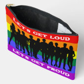 大声でLGBTQのプライドを得誇りを持ったよう アクセサリーポーチ (見開き)