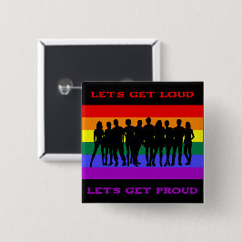 大声でLGBTQのプライドを得誇りを持ったよう 缶バッジ