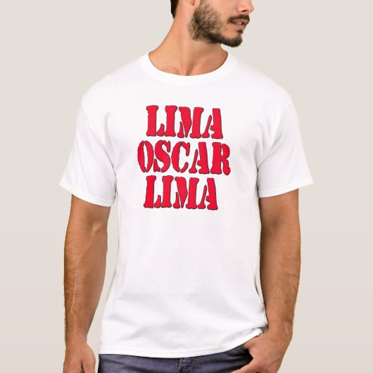 大声でLOLリマのオスカーのリマの笑い Tシャツ (正面)