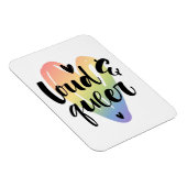 大声と同性愛者 |水彩ハート マグネット (右側)