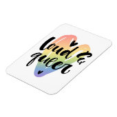 大声と同性愛者 |水彩ハート マグネット (左側)