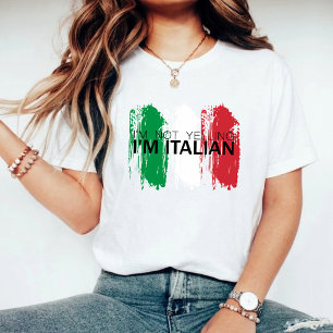 大声を出しているわけじゃない、イタリア人だから Funny Italy T-Shirt Tシャツ