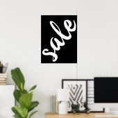 大売りサイン、18x24白黒セール ポスター (ホームオフィス)