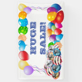 大売りビニールバナー3' x 5'バナー 横断幕 (縦)