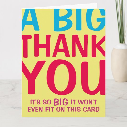 大変お礼 サンキューカード (正面)