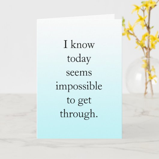 大変な時のカード カード (黄色い花)