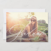 大大学院スクリプト写真卒業招待状 招待状 (正面)