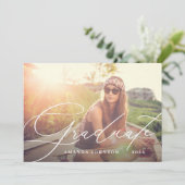 大大学院スクリプト写真卒業招待状 招待状 (スタンド正面)