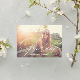 大大学院スクリプト写真卒業招待状 招待状