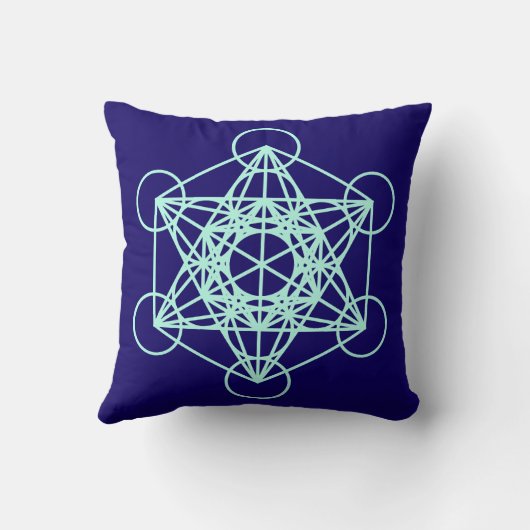 大天使のMetatronの神聖な幾何学の正方形の枕 クッション (裏面)