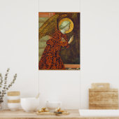 大天使ガブリエル、c.1430 （パネルのテンペラ） ポスター (キッチン)