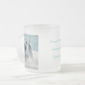 大天使マイケル神のレーザー目、曇りマグカップ フロストグラスマグカップ (正面左)