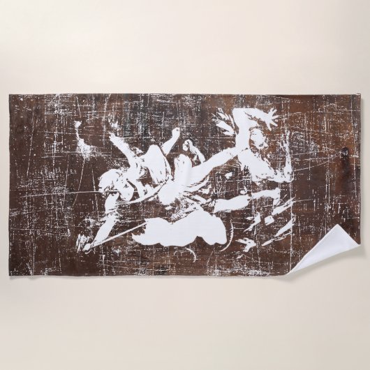 大天使マイケル ビーチタオル (正面)