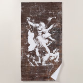 大天使マイケル ビーチタオル (正面)