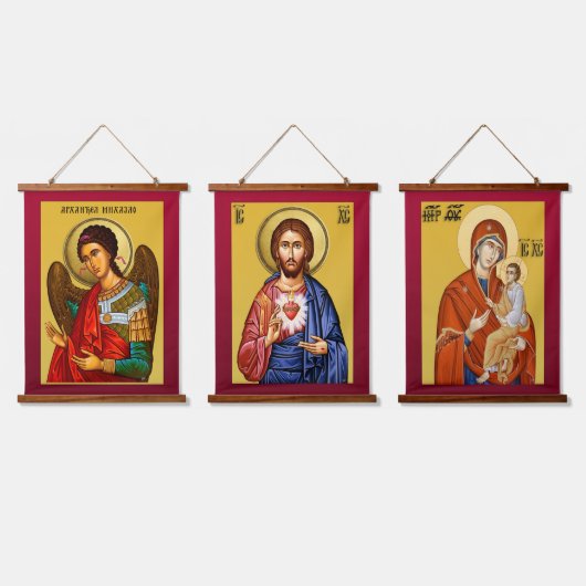 大天使マイケル 吊り下げ型タペストリー (トリプル)
