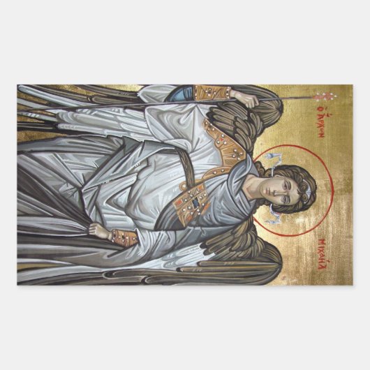 大天使マイケル 長方形シール (正面)