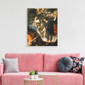 大天使マイケル、魂を煉獄に運ぶ キャンバスプリント (インサイチュ (リビング))