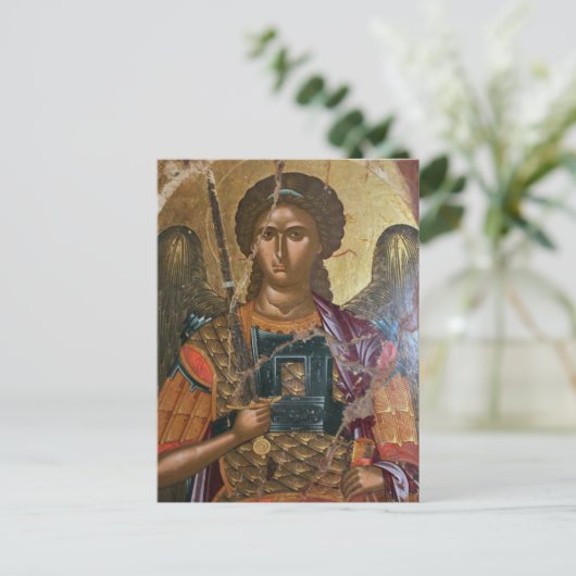 大天使ミカエル正教会のキリスト教のアイコン ポストカード (スタンド正面)