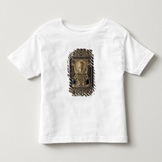 大天使ミハエルを描写するアイコン トドラーTシャツ (正面)