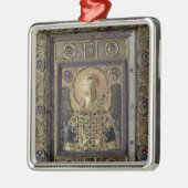大天使ミハエルを描写するアイコン メタルオーナメント (左)