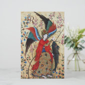 大天使ラファエル及び魚パーチメントモノグラム 便箋 (スタンド正面)