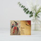 大天使ラファエル及び魚パーチメントモノグラム 名刺 (スタンド正面)