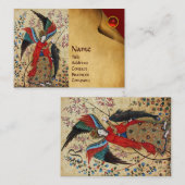 大天使ラファエル及び魚パーチメントモノグラム 名刺 (正面/裏面)